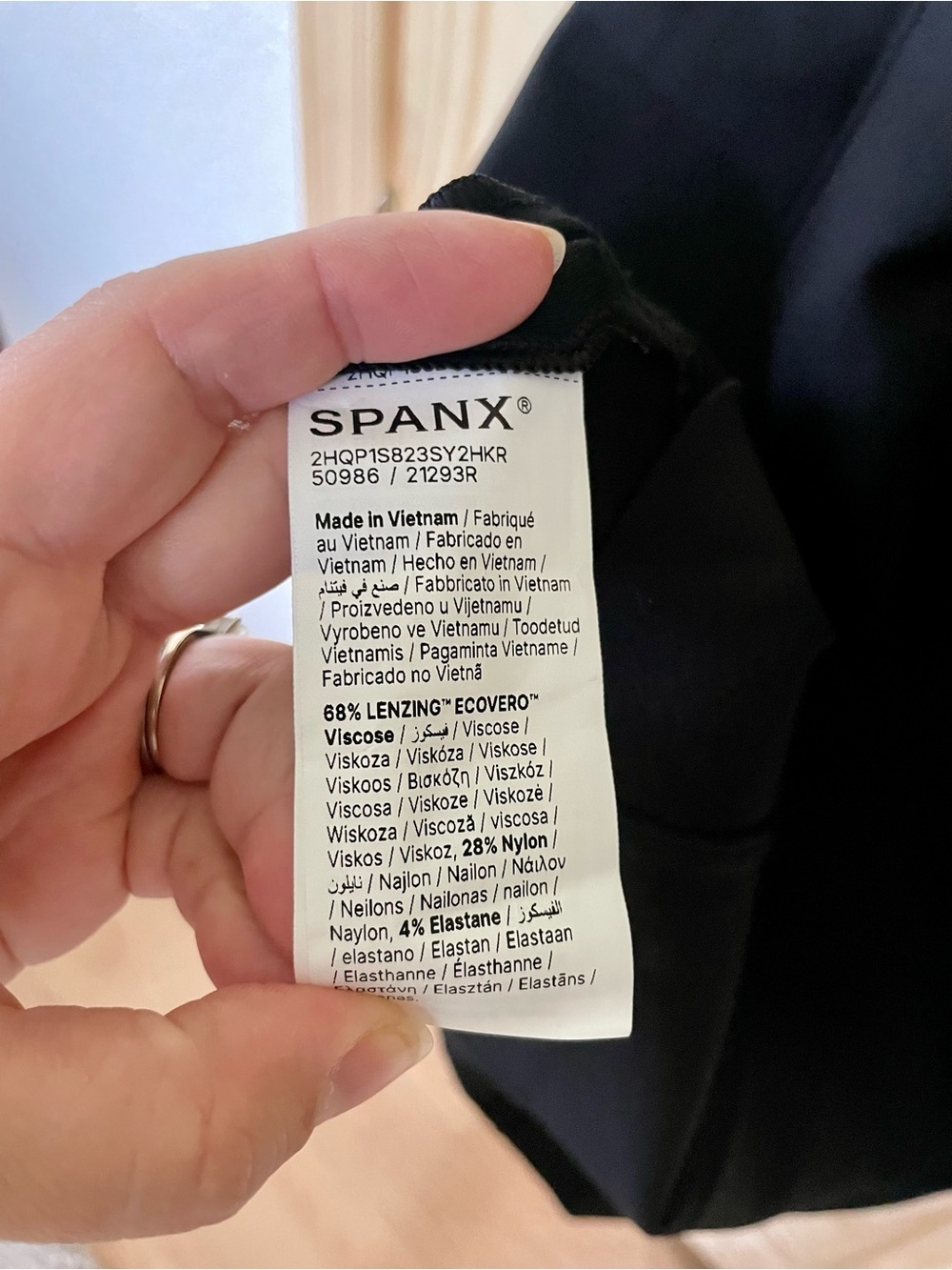 Spanx Shape Ponte Mini Dress Sz M Classic Black Minimalist Office Chic Workwear - Picture 11 of 11